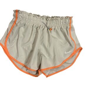 Nike Women's Tempo Running Shorts Light Bone/Orange‎ Sz medium